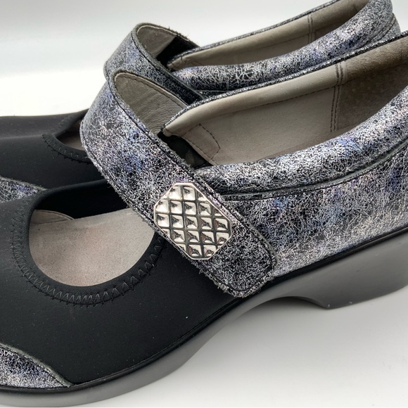 Alegria Maya Ice Ice Baby Mary Jane Style Mules. Black/Silver. Women’s Size 40. - Picture 5 of 9